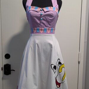 Disney Parks Exclusive Chip Dress XS Beauty & the Beast Dapper Day Disneybound